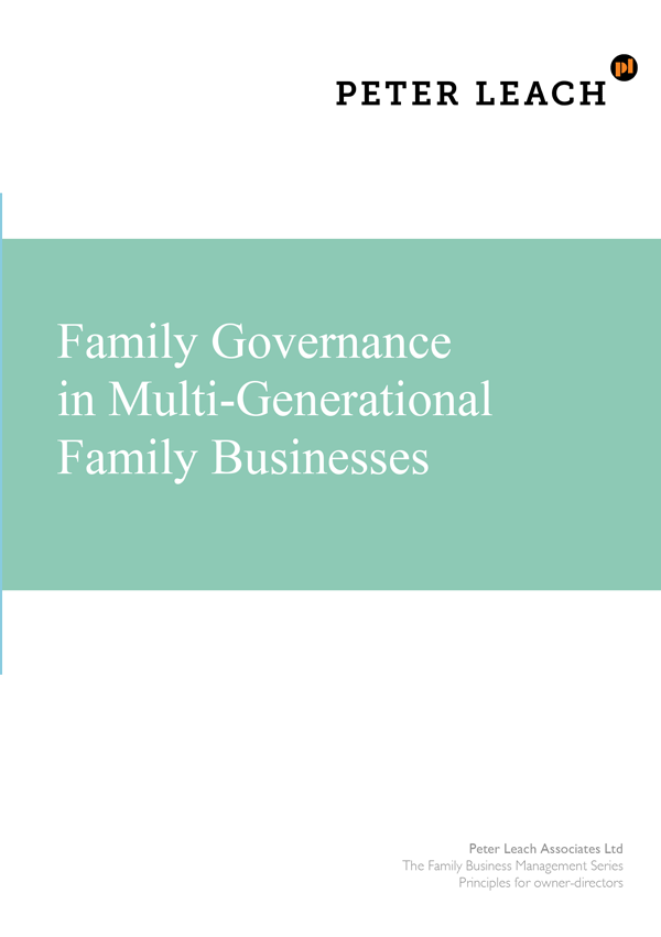 Family Governance in Multi-Generational Family Businesses